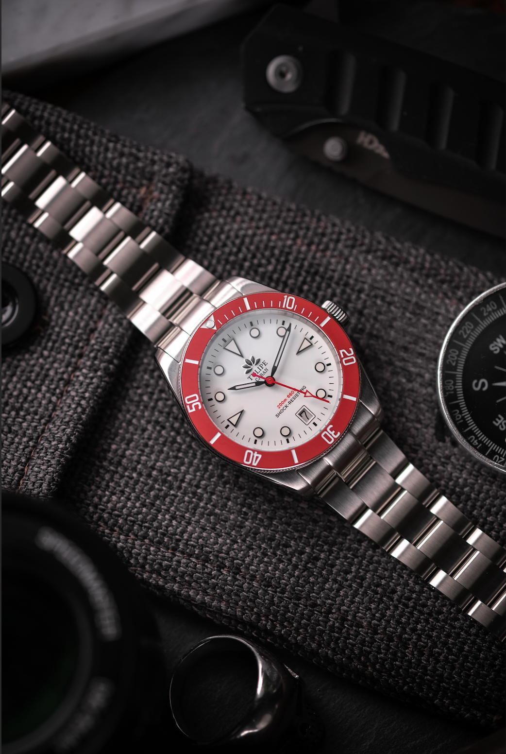 Tulipe Albino Ghiera Rossa